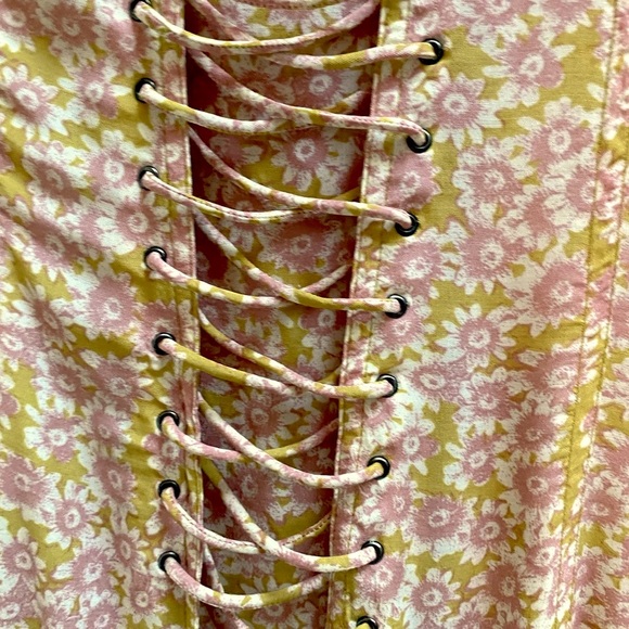 Free People Mini-Dress, Floral, Lace-Up, S - Picture 8 of 12